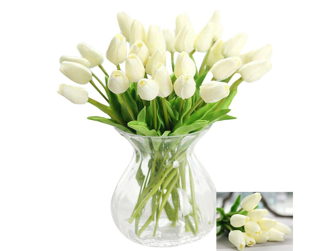 30 Tulipas Artificiais, Buquês de Flores Falsas, Flores Klb AQUAFORGE