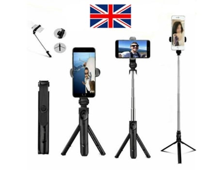 Telescópico Selfie Stick Bluetooth Tripé Monopé Suporte para Telefone Compatível com Iphone Samsung