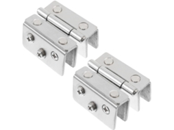 Conjunto De 2 Dobradiças Aço Inoxidável Para Portas Vidro, Com Design