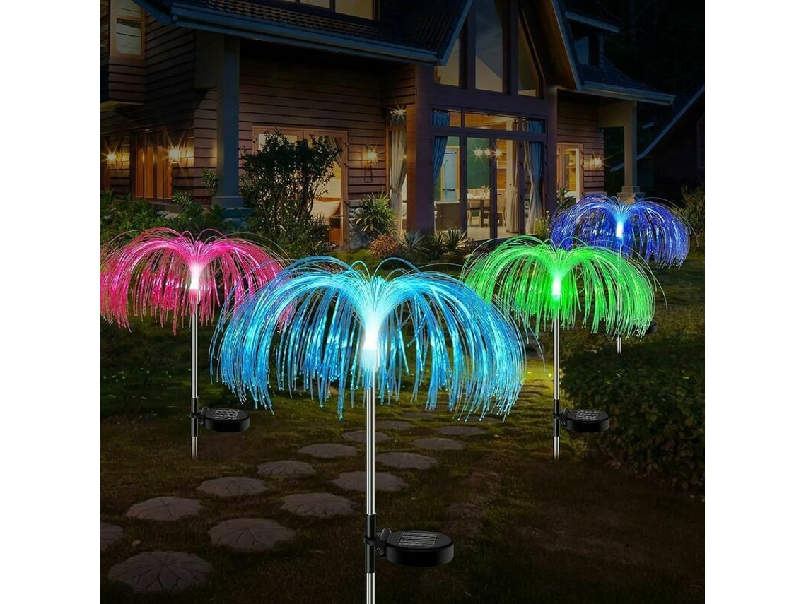 Luzes Solares De Jardim Sl.gt Fibra Em Formato De Água Viva Ip65 À Prova Dágua Para Gramado, Jardim, Pátio, Decoração De Natal, Aquaforge
