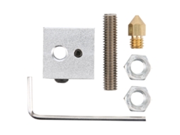 4 Conjuntos Acessórios Impressora 3d Bloco Aquecimento Extrusor Bico 0.4mm Tubo Rosqueado 1.75mm | S/MARCA