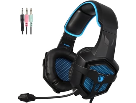 Auscultadores Bluetooth TRUMSEN-AG Sa-807Over Ear Preto Azul