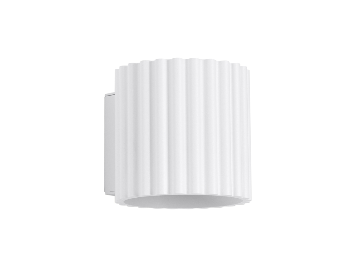 Candeeiro De Parede Aura De Alumínio Branco 10x10x12cm Sollux Lighting