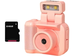 Mini Câmera Dslr Cmos de 64 Gb com Flash e Estação de Carregamento. SFUSHOS