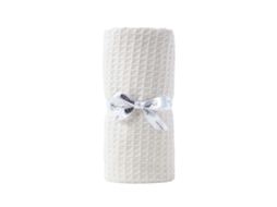 Homescapes Organic Cotton Waffle Baby Blanket Natural, 125 X 150 Cm