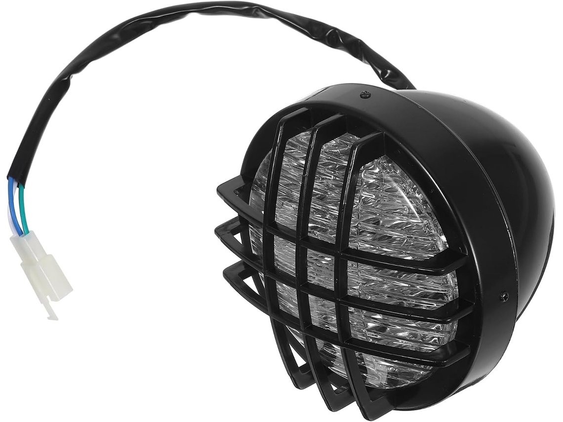 Farol Led Totalmente Preto Para Quadriciclo Com Gaiola De Proteção.