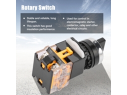 Laxiscreed Interruptor Dual Rotativo Com Auto-resset E Contacto Momentâneo Para Circuitoseléctricos