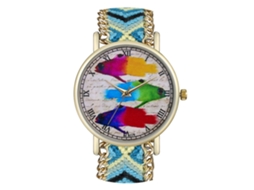 Relógio Pulseira Feminino Simples Romanos Tecido de Lã Quartzo Elegante