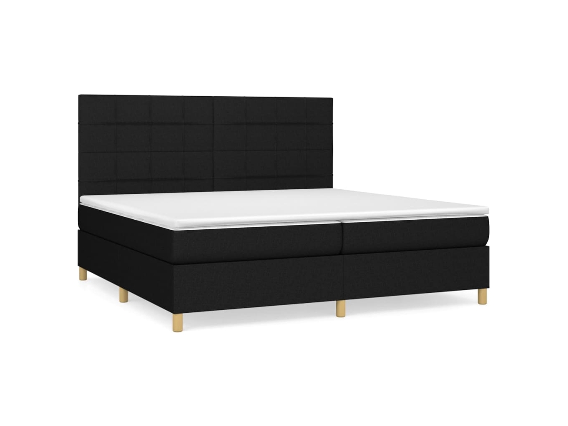 Box Spring Bed, Box Spring Beds Vidaxl Preto Tecido (200 X 200 Cm)