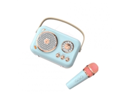 Coluna Bluetooth Portátil B152 Microfone Integrado com Áudio Família Pequena Ktv Verde