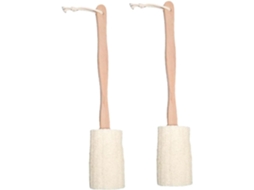 Lurelia Pack De 2 Buchas Vegetais De Banho Para Costas, Bucha Vegetal, Cabo Longo E Cerdas Macias, Uso Diário