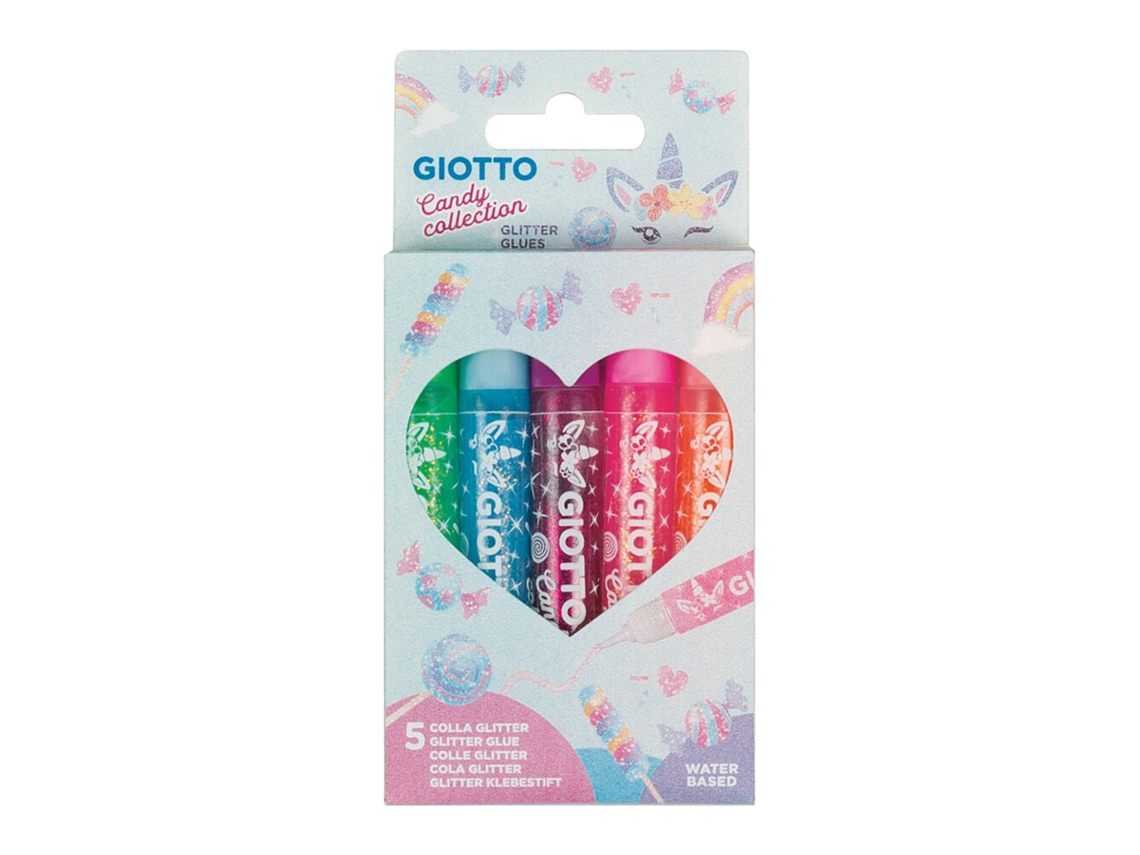 Cola Em Tubo Glitter GIOTTO Candy, 5 Cores GIOTTO