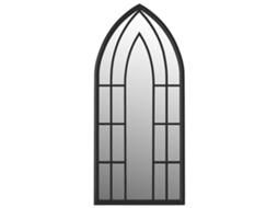 Garden Mirror, Garden Mirrors Vidaxl Preto Ferro (100 X 45 Cm)