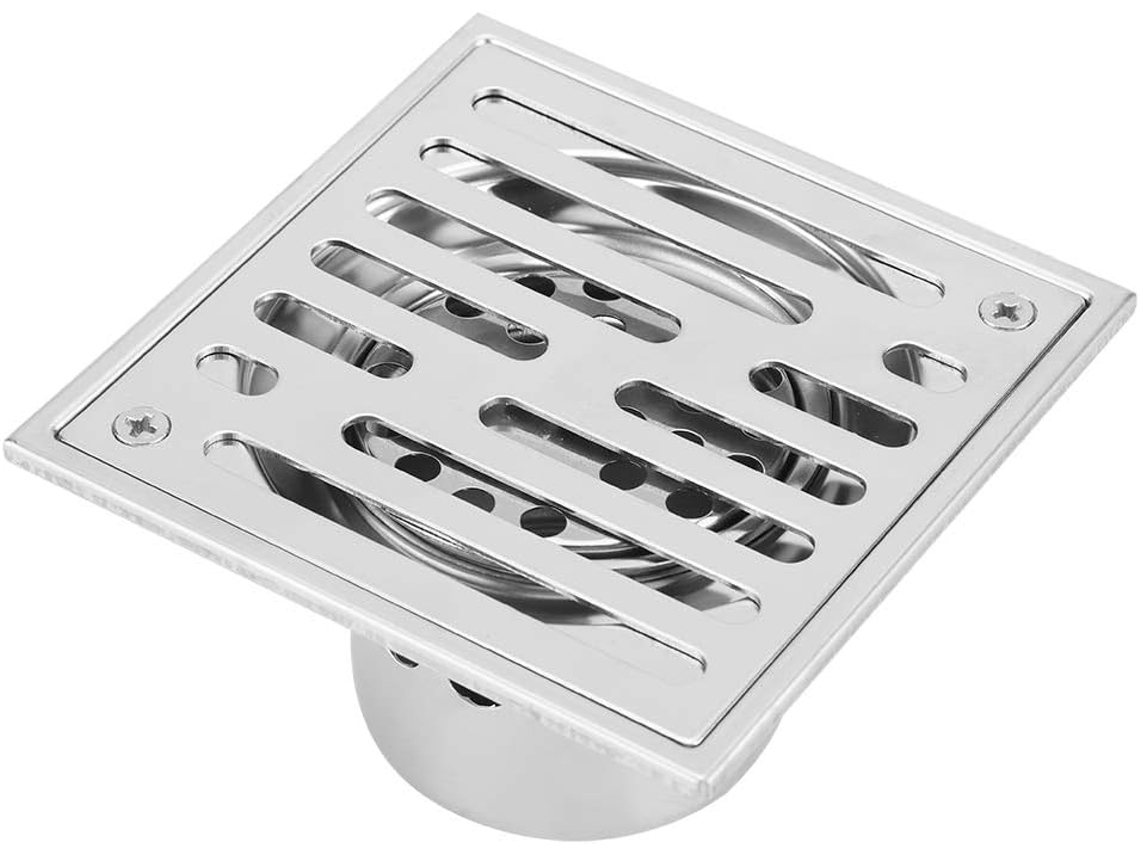 Ralo De Piso Para Banheiro Jtlb Quadrado, Em Aço Inoxidável Inodoro Ralo De Chuveiro De Grande Diâ Gokoco