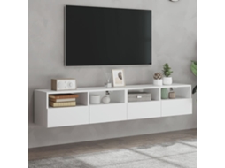 Vidaxl Móveis Parede P/ Tv 2pcs 80x30x30cm Derivados de Madeira Branco