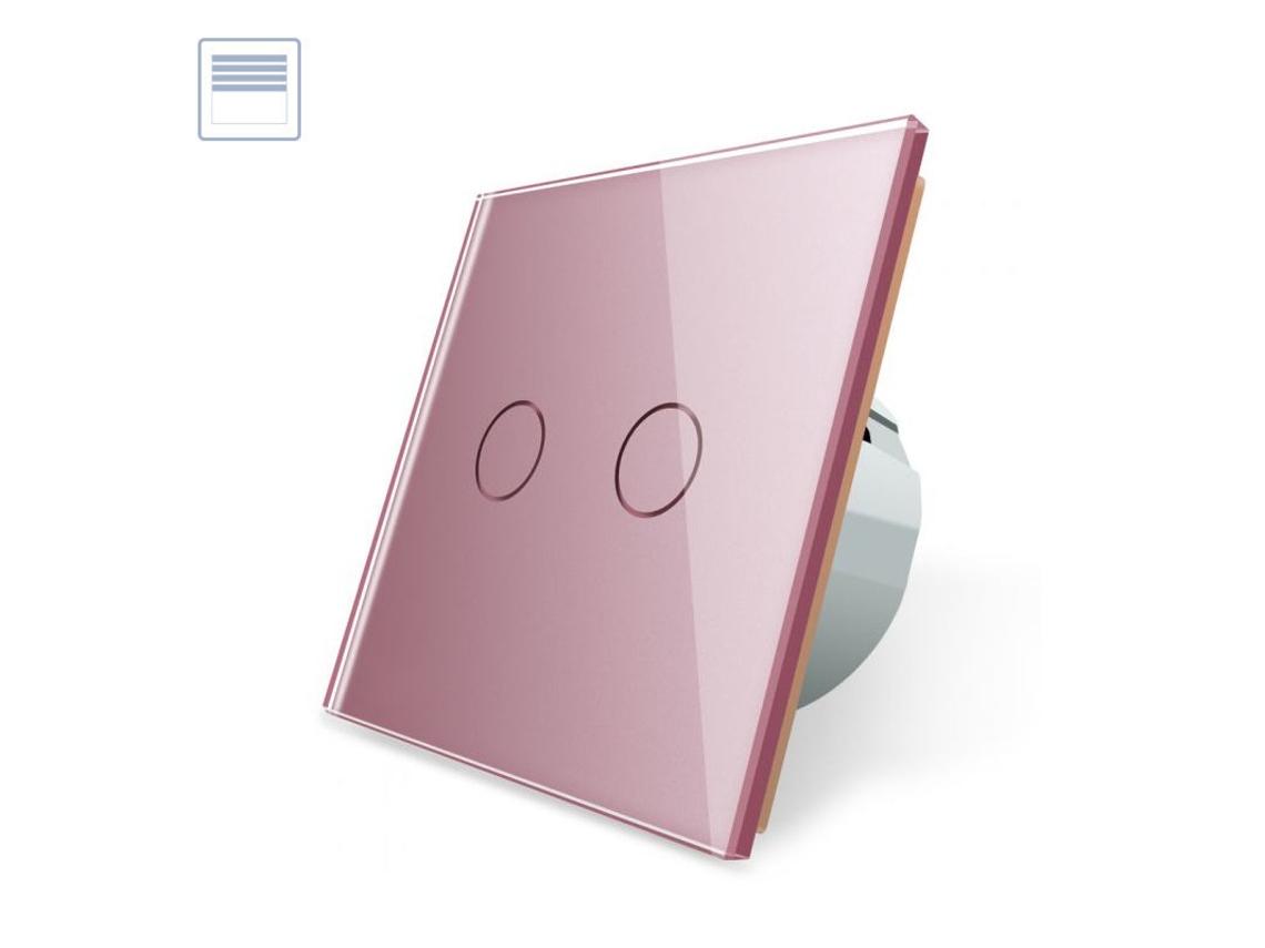 Controlador LEDBOX de persianas táctil frontal rosa