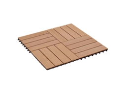 Vidaxl Telha De Deck 22 Pcs Teca 30 X 30 Cm Wpc