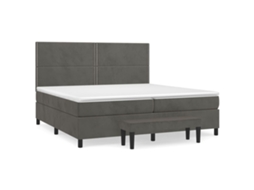Box Spring Bed, Box Spring Beds Vidaxl Cinzeto Veludo (200 X 200 Cm)