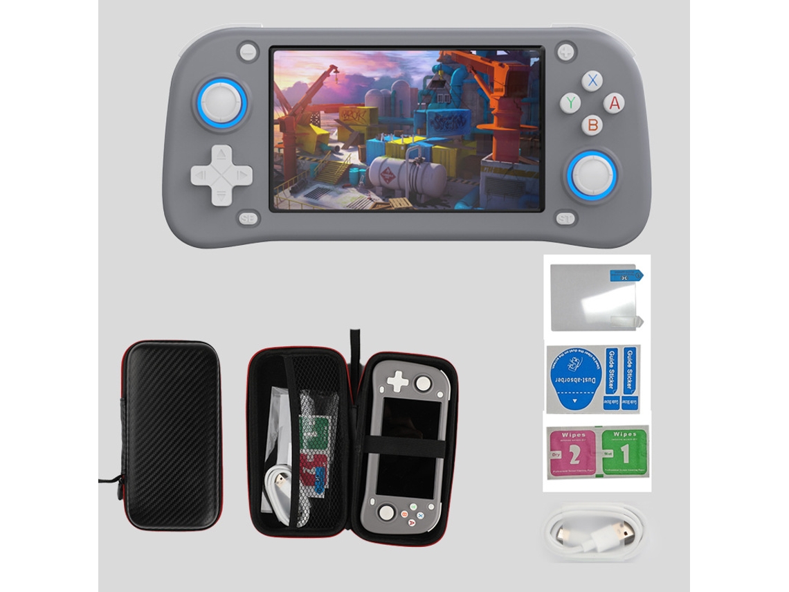 Console Notebook Xf43 Tela 4.3, Emulador Arcade/ps1, Saída Hd Psp, 30 Emuladores, 30000 Jogos 128gb Cinza Sfushos