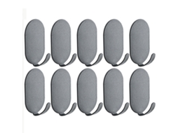 10pcs Ganchos De Pared Adhesivos De Acero Carbono Para Pared, Baño, Cocina Y Dormitorio
