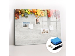 Quadro Magnético Colorido Frutas Na Mesa Para A Cozinha Espelharte (100x70 Cm)