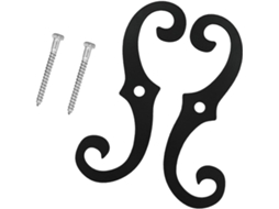 Kit De 2 Ganchos De Ferro Revestidos Com Ferrugem Para Segurança De Janelas Externas E Decoração Elegante Para Casa