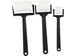Conjunto de 3 Pincéis de Esponja Branca, Ideais para Trabalhos Manuais Infantis e para Uso Leve. AQUAFORGE