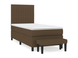 Box Spring Bed, Box Spring Beds Vidaxl Marrom Tecido (90 X 190 Cm)