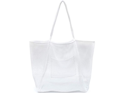 Mala de praia Nova Line, mesh, para mulher, bolsa de ombro simples, nylon e poliéster