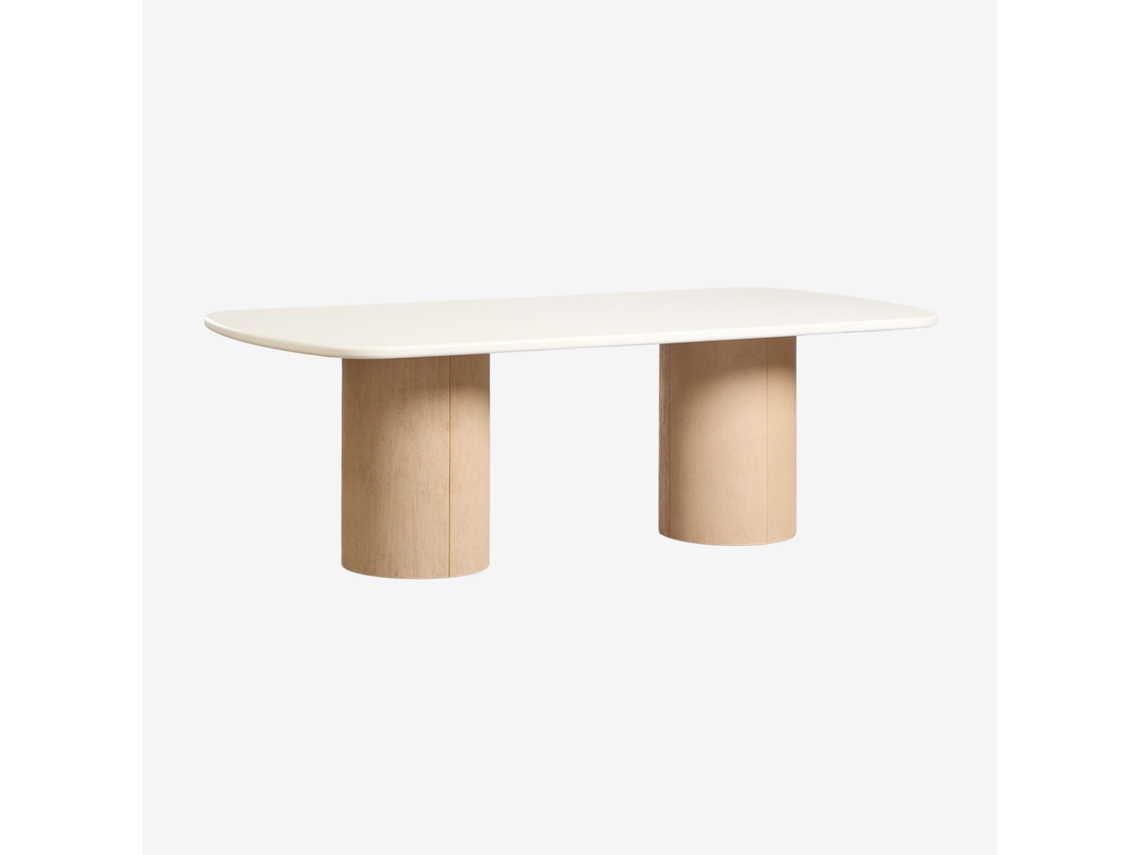 Sklum Mesa De Jantar Retangular Em Cimento E Madeira De Acácia Sharpay Cimento 230 X 110 Cm