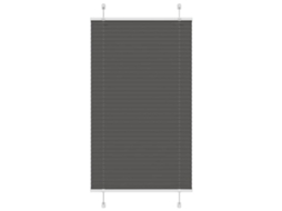 Vidaxl Preto Plissada Cega 75x150 Cm Largura Tecido 74,4 Cm Poliéster