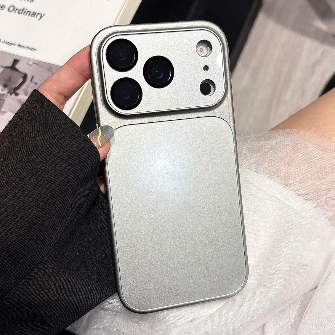 Capa Para Iphone 16 Pro (cinza), Capa Protetora Antichoque Com Acabamento Nano Fosco Ag.