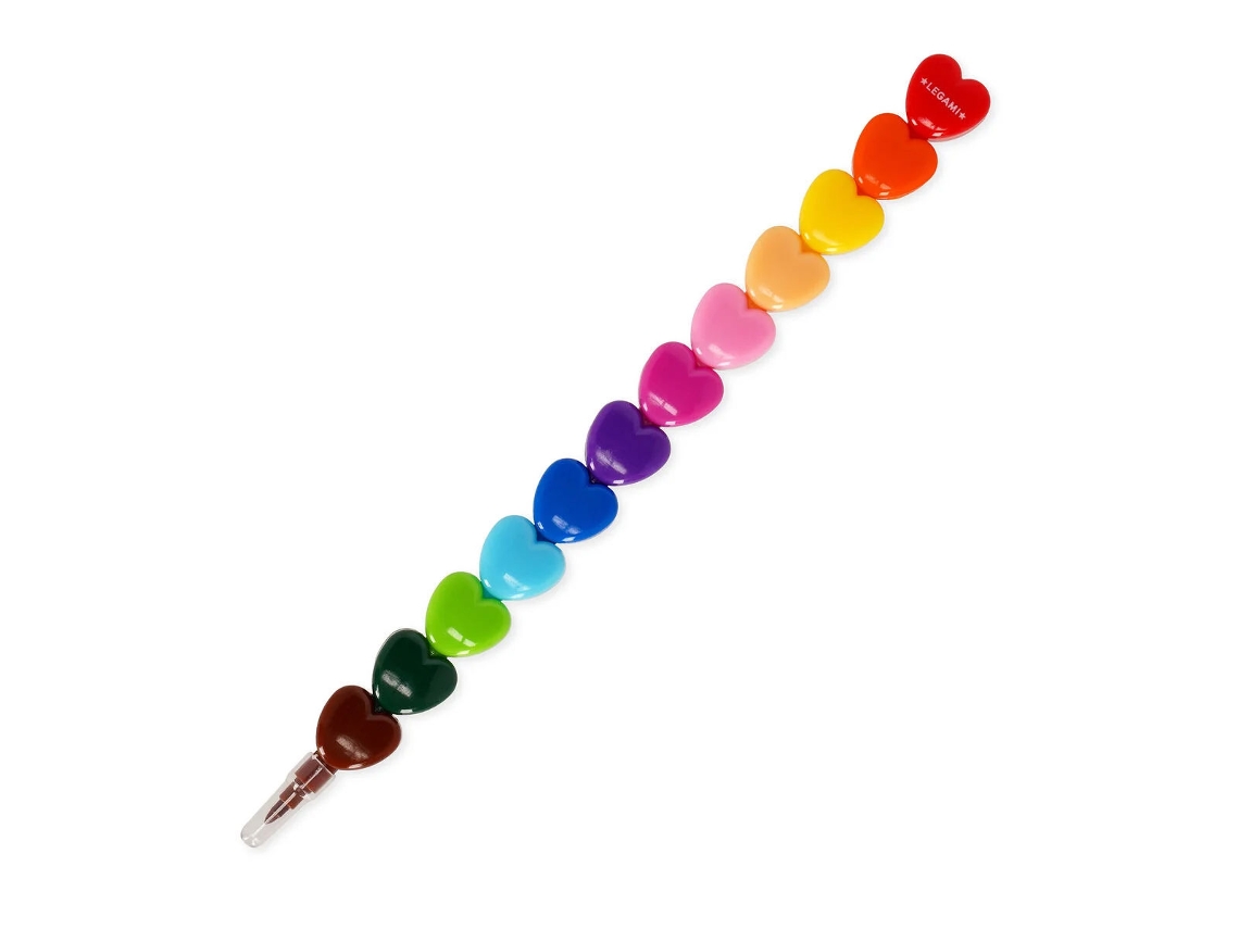Lápis de cera empilhável LEGAMI Dream In Colour Heart (12 cores)