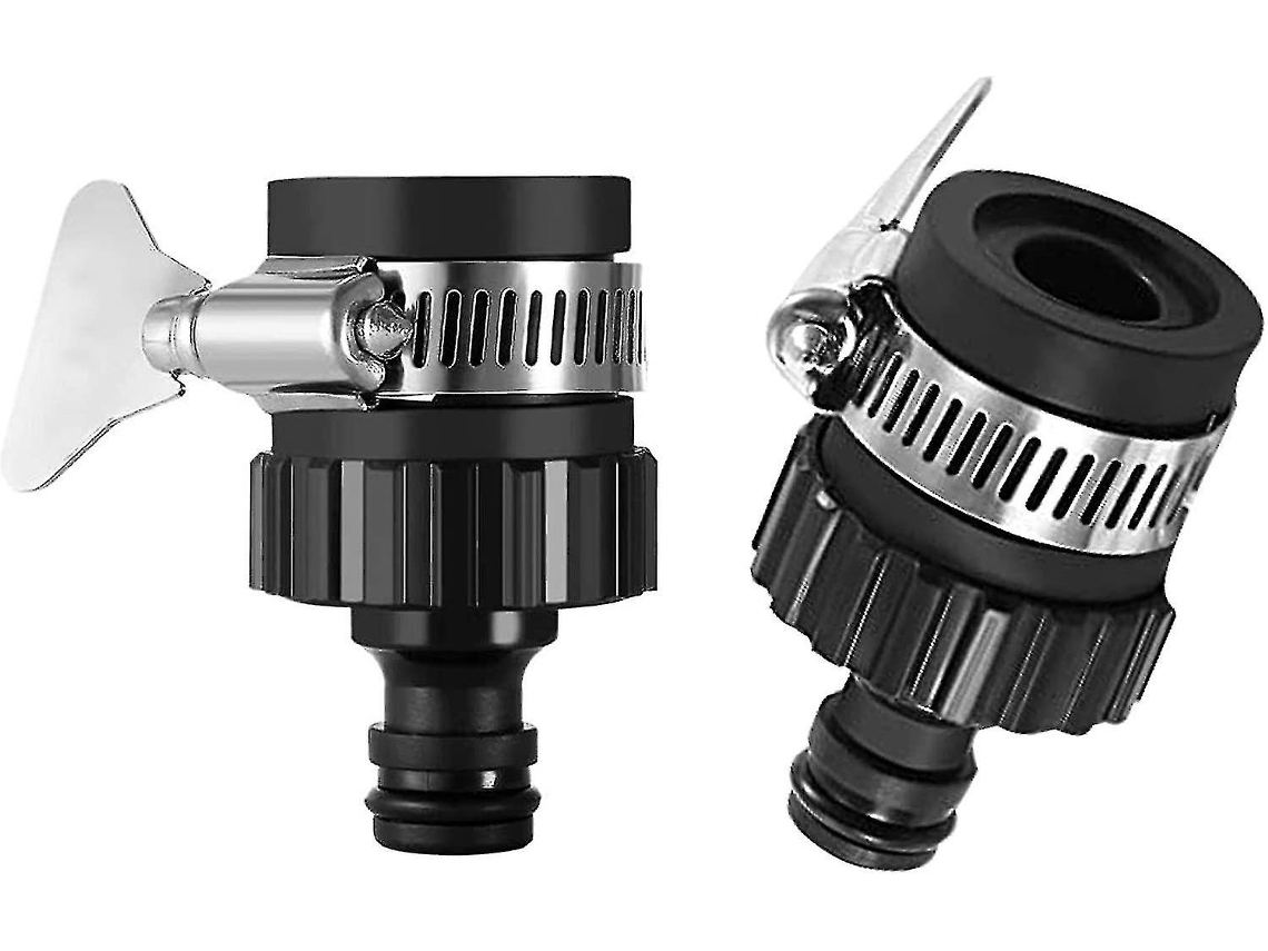 Omni 2 Peças Adaptador Universal de Torneira de 16mm com Pino para Mangueira de Jardim e Cozinha