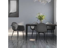 Vidaxl Cadeiras De Jantar 4 Pcs Pp Cinzento