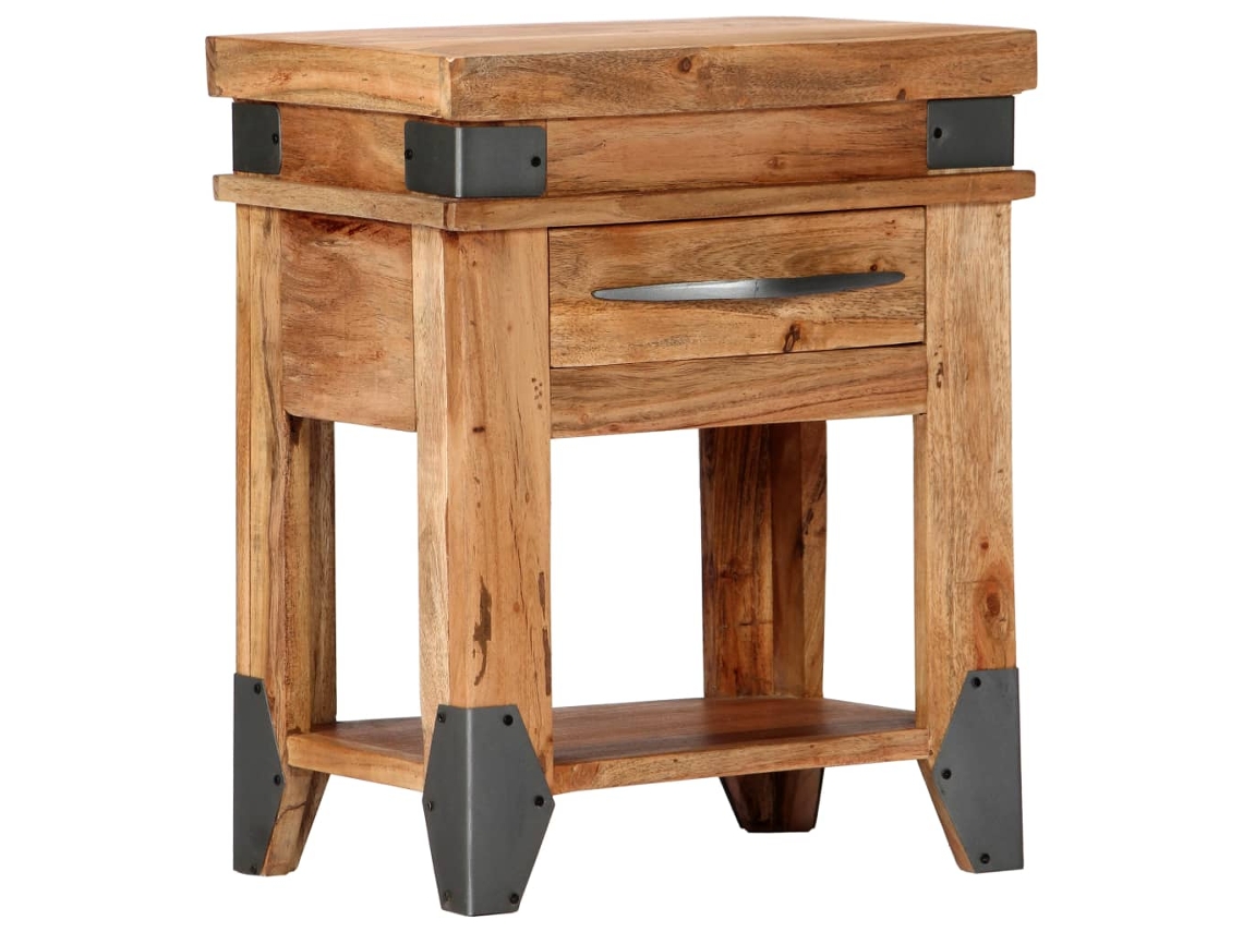 vidaXL Mesa de cabeceira 40x30x51 cm madeira acácia maciça
