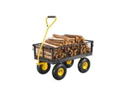 Carrinho De Jardim 1700 X 480 X 515 Mm Carga De 226,8 Kg, Amarelo E Preto Vevor