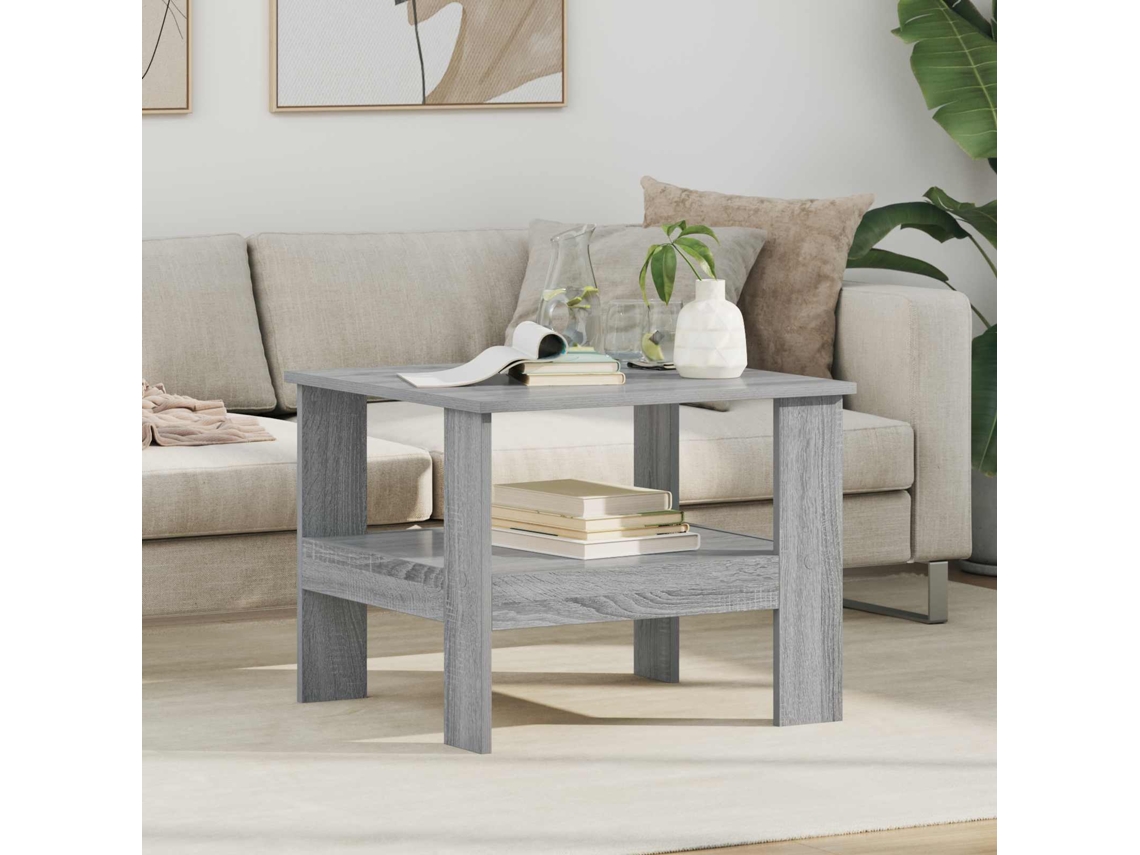 Vidaxl Mesa De Centro Cinza Sonoma 57 X 55 X 45 Cm Madeira Processada