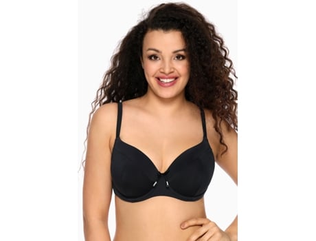 Top de Mulher AVA Swimwear Patternless Underwire Adjustable Preto (95C)