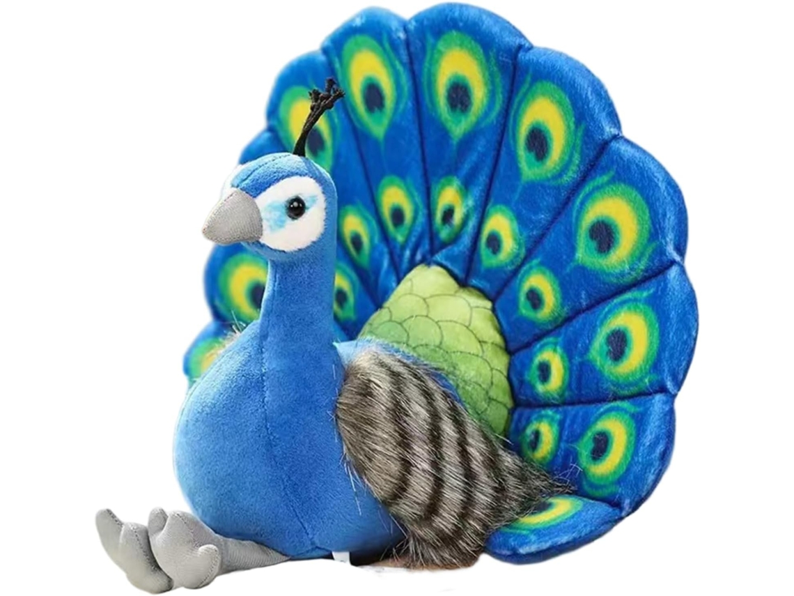 Pelúcia Realista De Pavão – Macia E Agradável Ao Toque, Ideal Para