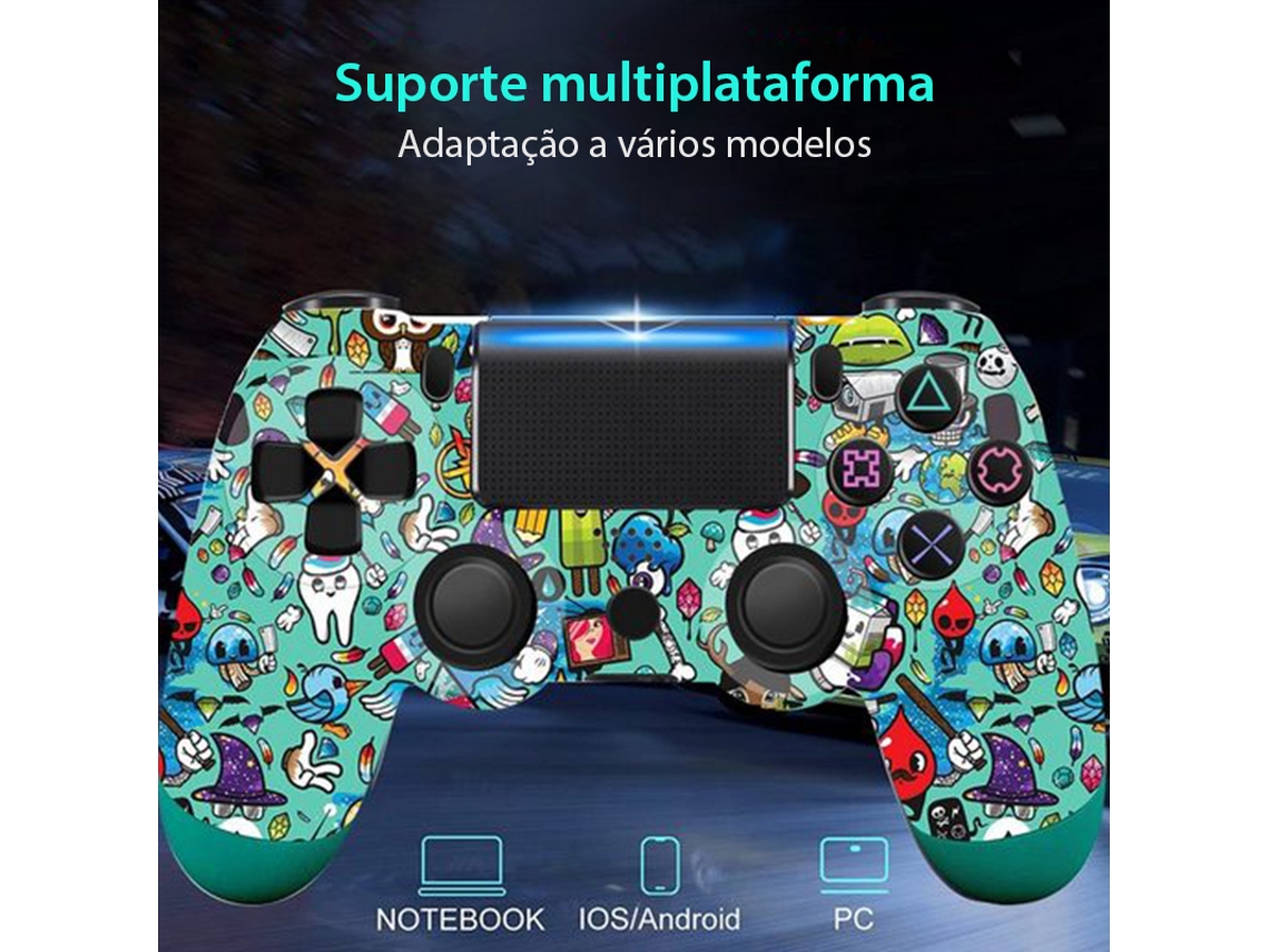 Comando PS4 KINSI Kinsi Dualshock (Wireless - Multicolorido)