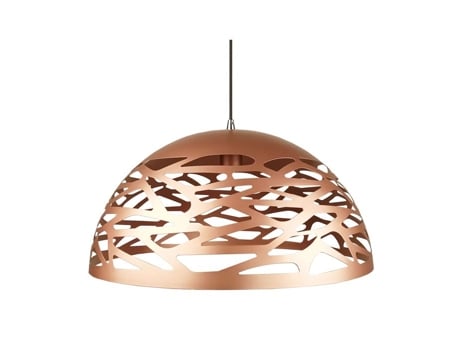 Suspensão Exterior/interior Com Cortes A Laser Cobre Diâmetro 50 Cm Aluminor
