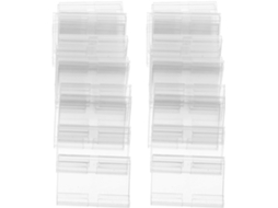 Conjunto de 120 alfinetes transparentes para etiquetas de cestas de compras, clipes de plástico 60x42mm para etiquetas de cestas de compras.