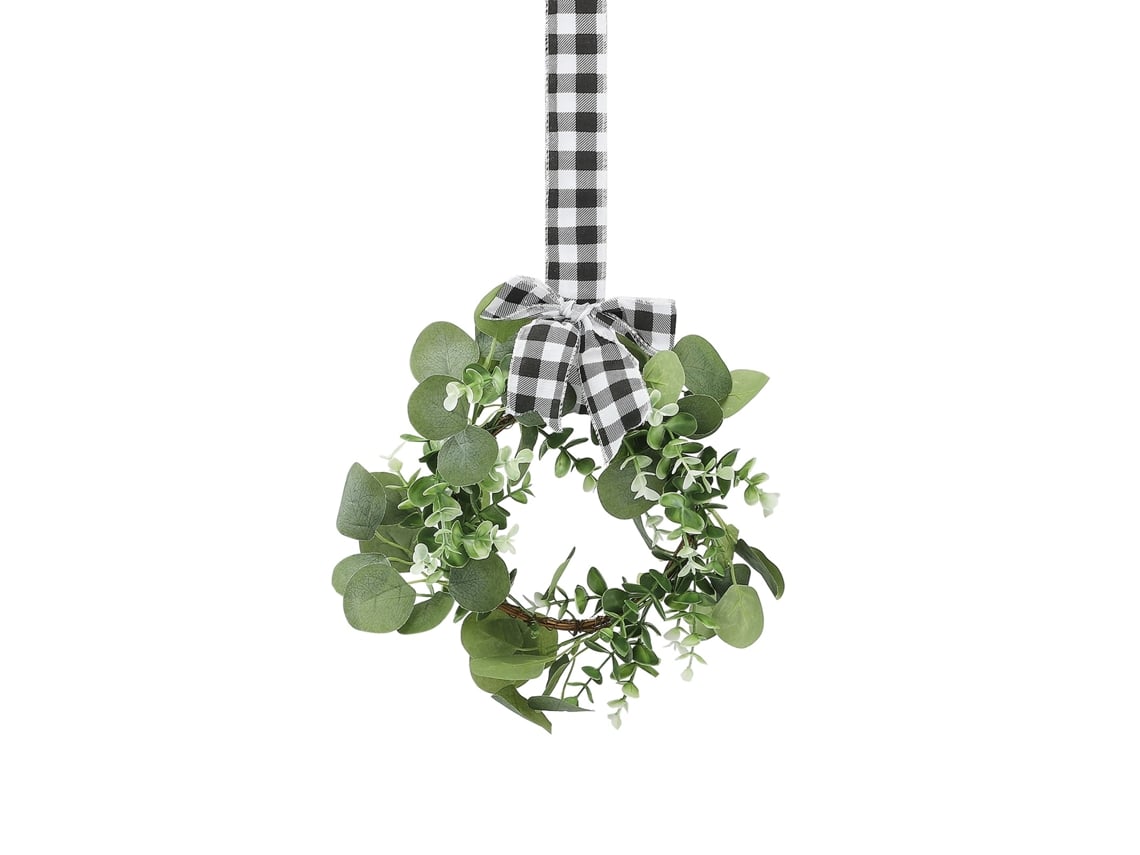 Decorações de Natal com Laço Xadrez Preto e Branco LAXISCREED