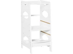 Torre de Aprendizagem HOMCOM 312-053WT (Branco - MDF - 40x50x90 cm)