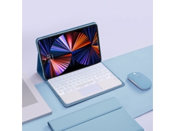 Capa Com Teclado Bluetooth Retroiluminado E Rato Para Lenovo Idea Tab Pro Gen 2 13 Polegada (português-azul)