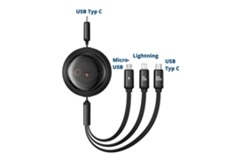 Cabo Dados Carregamento Retrátil Usb Tipo Micro BASEUS Preto