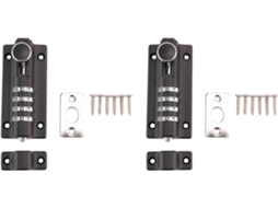 2 Cadeados De Segurança Com Senha, Ferrolho Preto, Para Porta Metal,