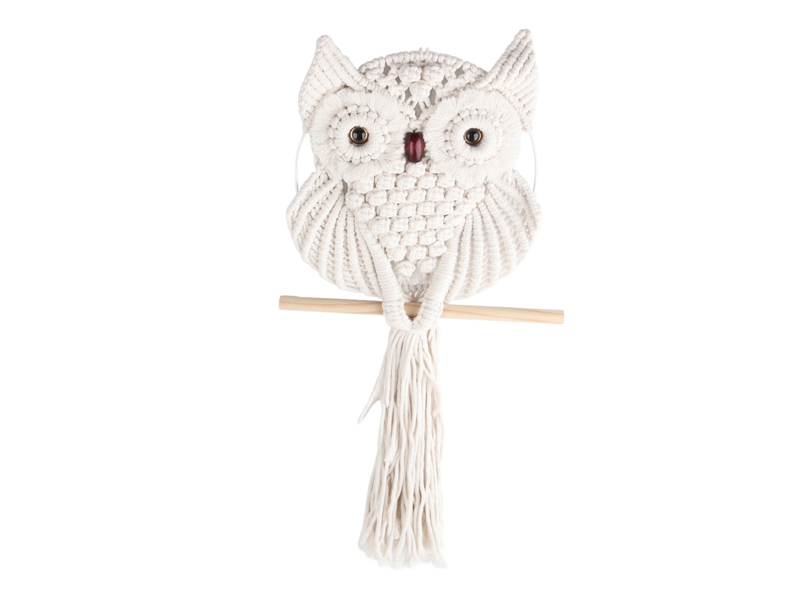 Tapestry De Coruja Em Macramé Da Laxiscreed Para Decoração Ecológica E Moderna