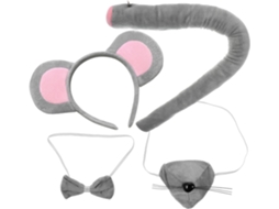Tiara De Orelhas De Rato Cinza-claro Macia Para Meninos E Meninas, Ideal Para Cosplay De Animais No Halloween.